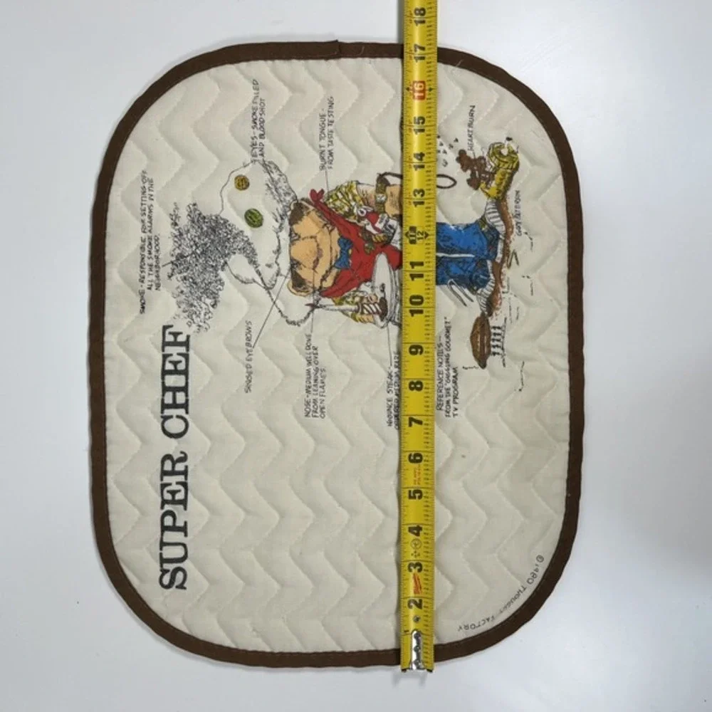 VTG Super Chef Kitchen 1980 Pot Holder Thought Factory Gary Patterson‎ Novelty